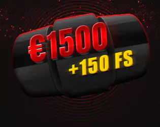 Pack de bienvenue jusqu à 1500 EUR + 150 FS